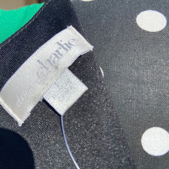 Charming Charlie Womens Dress Size Small Black Green Cream Tank Fit & Flare NEW - Picture 4 of 6